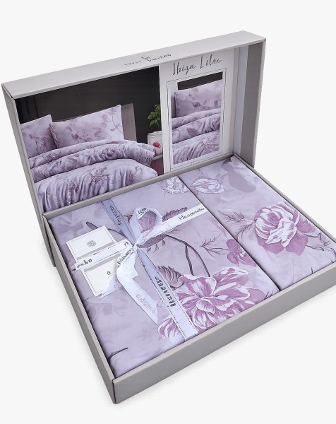 Спално бельо Ibiza Lilac, 100% памук, 5 части