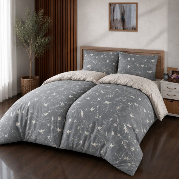 Спално бельо Freedom Grey, 100% памук, 5 части