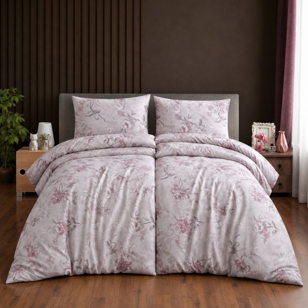 Спално бельо Ibiza Lilac, 100% памук, 5 части